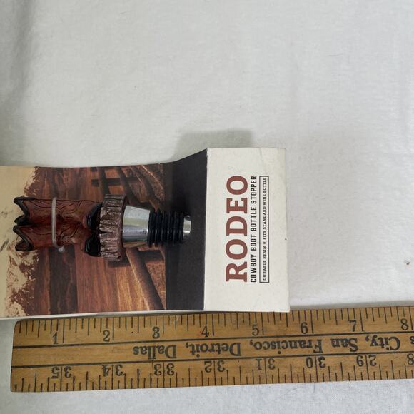 New Rodeo Cowboy Boot Bottle Stopper by Foster and Rye - Picture 3 of 4